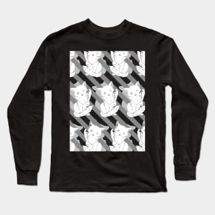 Kitty Final Boss Pattern Long Sleeve T-Shirt